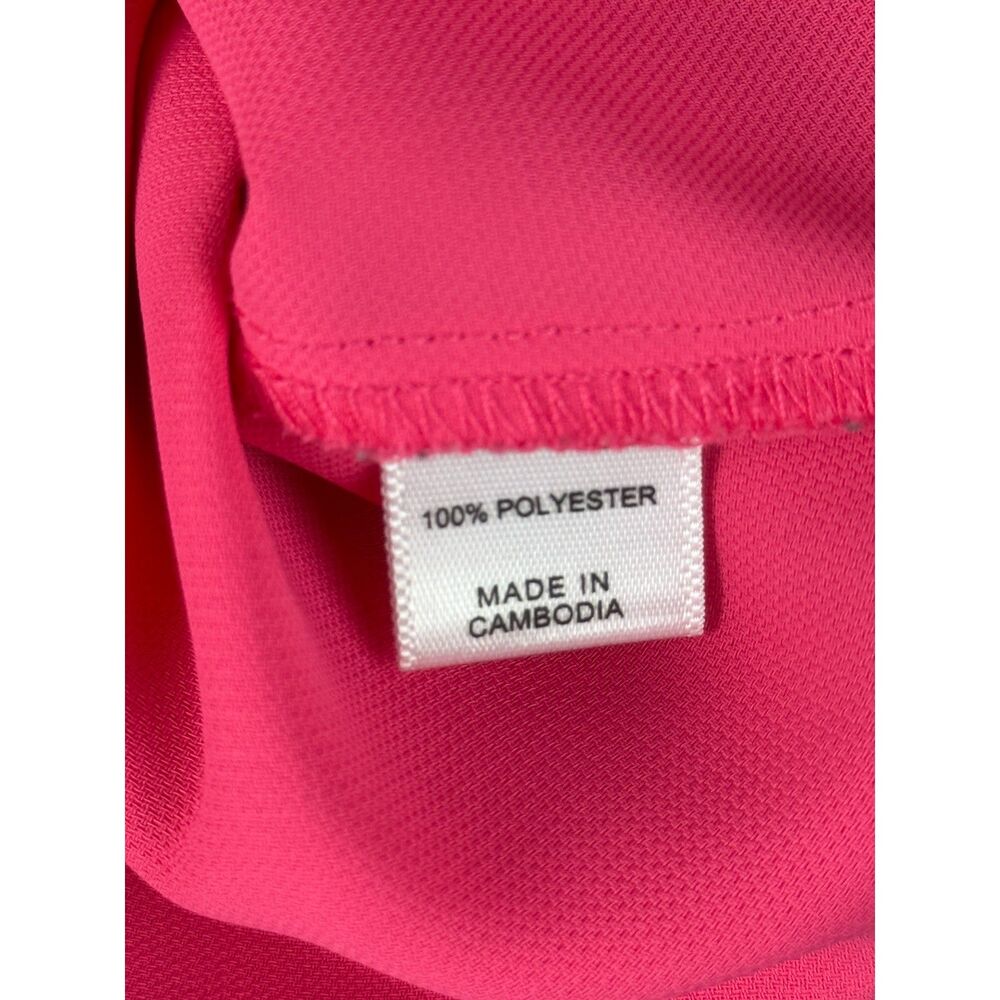 Zenana Womens Flutter Sleeve Blouse Size XL Hot Pink Flowy Split Neck Top - Picture 5 of 5